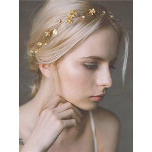 Gold Leaf Wedding Hair Vine | Bride Headband